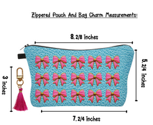 Load image into Gallery viewer, Bow-nanza Zippered Pouch With Bag Charm
