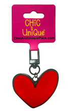 Load image into Gallery viewer, cute heart bag charm/ heart purse charm/ kids backpack charm/ metal bag charm/ heart charm for purse/ heart gift