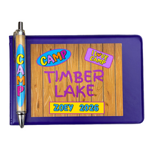 Load image into Gallery viewer, CampTimberLakeCustomPersonalizedCampAutographBooks_SummerCampAutographBooksJournal_PersonalizedGiftsForCamp
