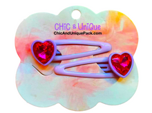 Load image into Gallery viewer, Gem Happy Heart Barrettes/
