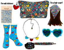 Load image into Gallery viewer, Graffiti Hearts Fun Pack/ Best Gifts For Tween Girls/ Best Gift For Girls/ heart accessories / fun pencil cases for girls/ Best Birthday Gift for Girls/ chicanduniquepack.com.jpg
