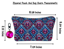 Load image into Gallery viewer, Glorious Gems Zippered Pouch With Bag Charm
