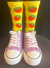 Load image into Gallery viewer, Silly Strawberry Ankle Socks /
