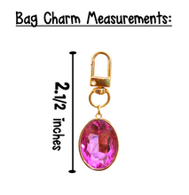 Load image into Gallery viewer, Cool Jewel Light Pink Oval Bag Charm/Best Bag Charms
