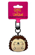 Load image into Gallery viewer, cute hedgehog bag charms /backpack charms/  cute kawaii hedgehog/ purse charms/ metal bag charms
