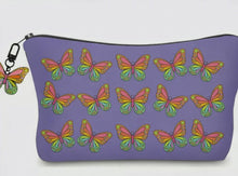 Load and play video in Gallery viewer, Beautiful Butterfly Zippered Pouch With Bag Charm
